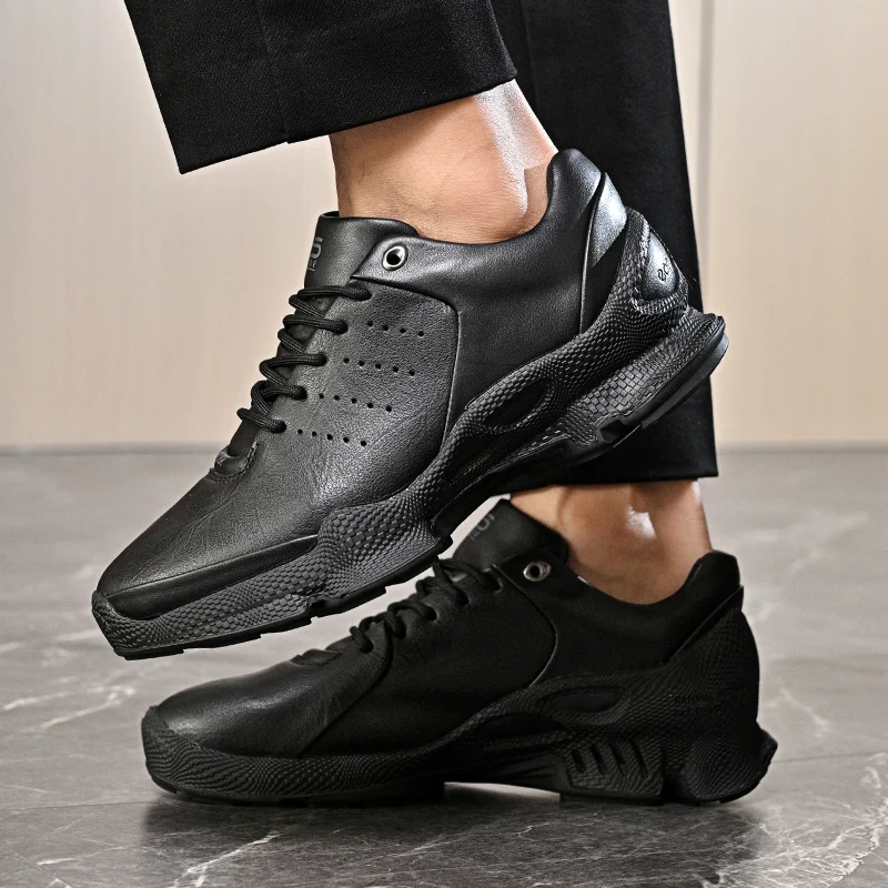 

Мужские повседневные туфли-оксфорды из натуральной кожи от дизайнера, мужские кроссовки на толстой подошве 806334, легкие уличные туфли для поездок на работу