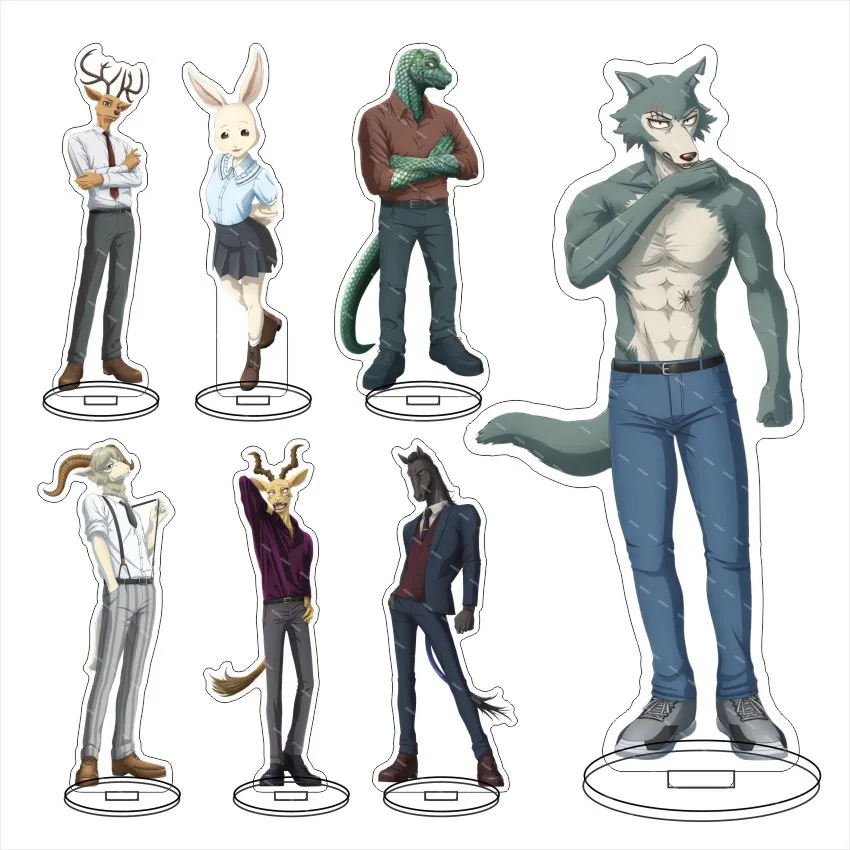 Cartoon BEASTARS Anime Acrylic Stand Funny Legoshi Rouis Hal Gohin ...