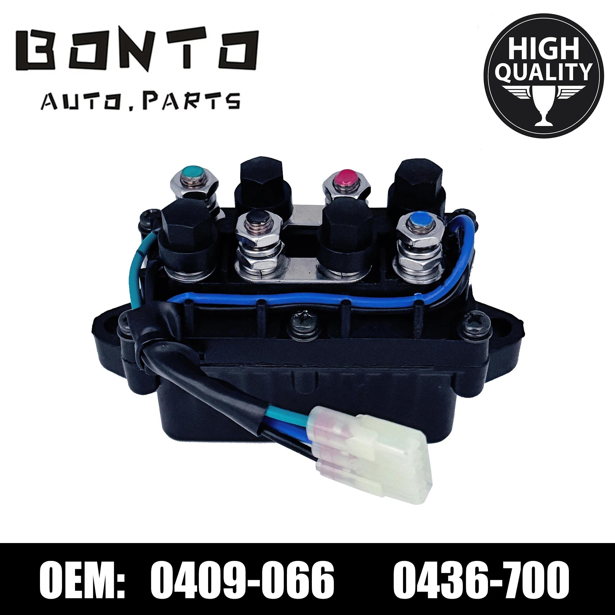BONTO 3 Pins Winch Solenoid Relay Switch Assely for Arctic Cat ATV Replace 0409-066 0436-700 1436-066 1436-805