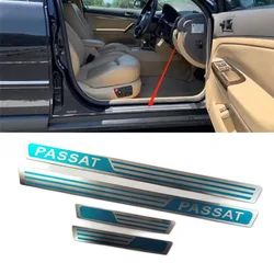 4PCS/Lot Stainless Steel For Volkswagen Passat B5 B7 Ultra-thin Auto Car Door Sill Scuff Plate Pedal Cover