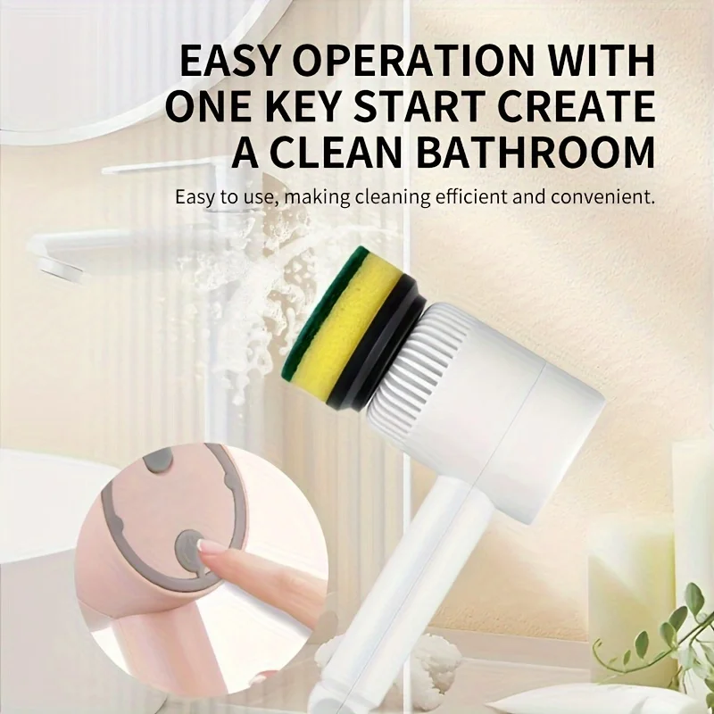 Cleaning Brush USB Wireless Charging Kitchen Bathroom Brush Shoes Brush Leather Shoes Multi Function