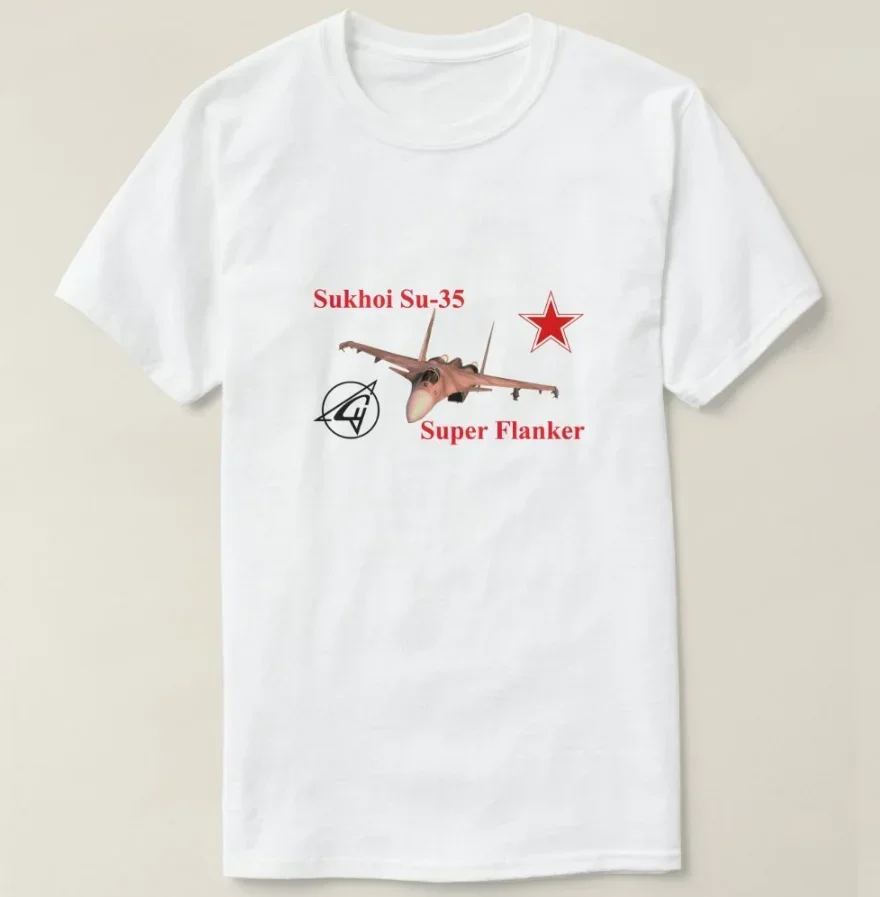 Sukhoi Su-35 Super Flanker Winged Archer Men T-Shirt Summer Casual Short Sleeve 100% Cotton O-Neck Tees