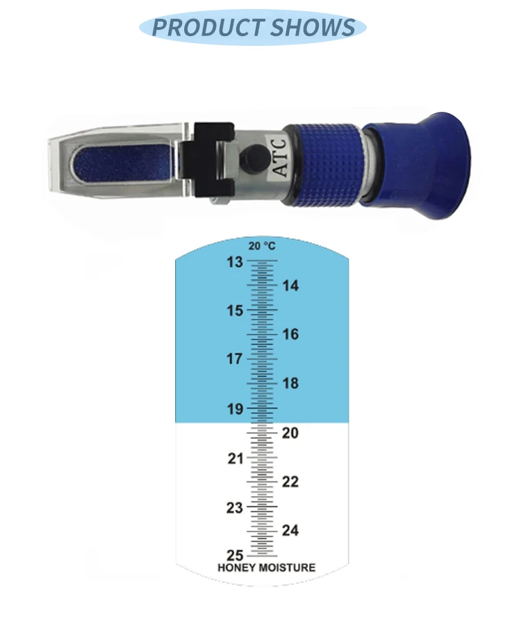 

Honey Refractometer for Honey Moisture Brix and Baume Pure Aluminum Styles