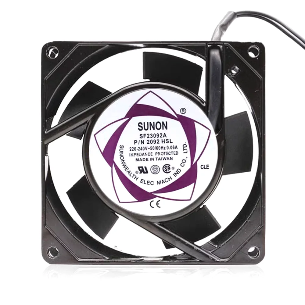 

for SUNON SF23092A 2092HSL 9225 220V cooling AC fan chassis 92mm 13W 36CFM 37Db 92 * 92 * 25mm