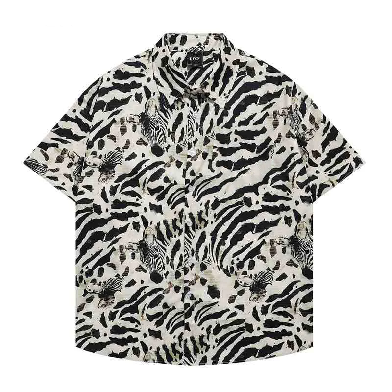 

Men's 3D Cartoon Anime Flowers Print Hawaiian Shirt Cool Design Short Sleeve Button up Holiday Beach Top Blouse