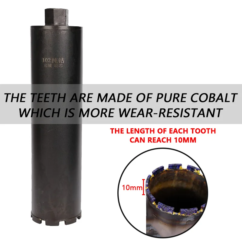 ダイヤモンドコアドリルビット鉄筋コンクリートドリルビット直径範囲 25-200 ミリメートル全長 400 ミリメートルコンクリートの穴を掘削するため