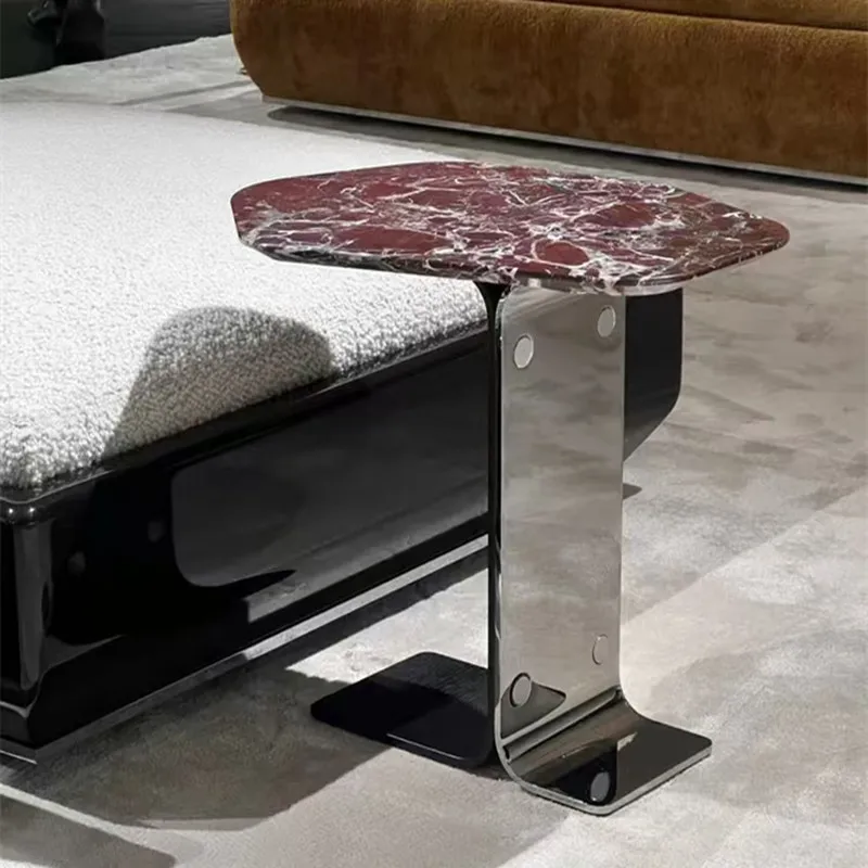 Marble edge corner table, designer high-end living room, home creative special-shaped table