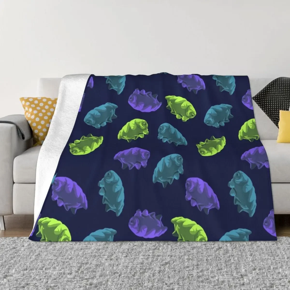 

Floating Tardigrades Throw Blanket valentine gift ideas Luxury St warm winter Blankets