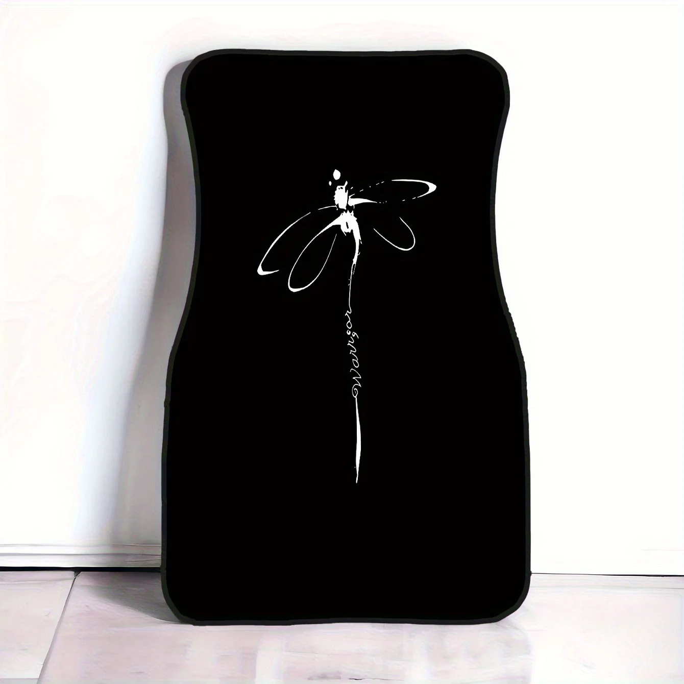 Juego de 4 Alfombrillas para Coche con Diseño de Libélula | Fácil de limpiar, adecuado para asientos delanteros y traseros, comodidad para todas las estaciones, elegante