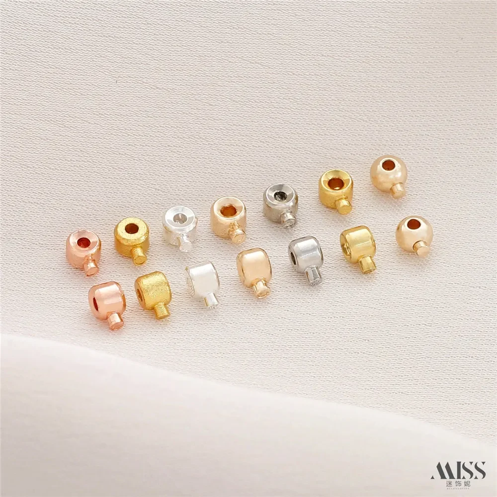 14K Gold Coated Positioning Buckle Snap Buckle Wire Buckle DIY Bracelet Necklace Steel Wire Fishing Line Closing Buckle Accessor