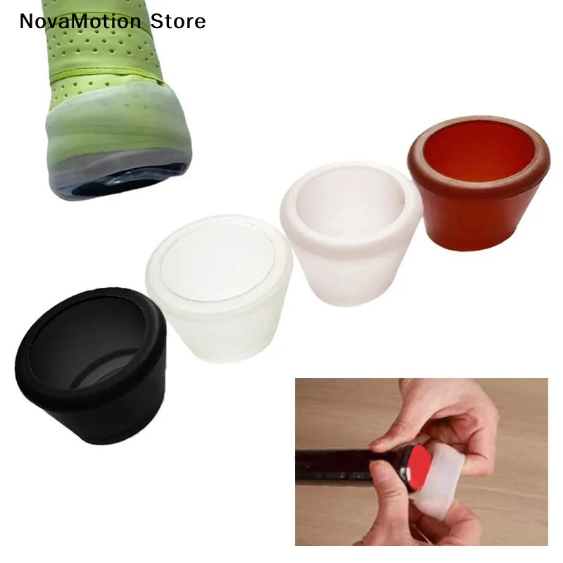 [NM]Tennis Racket Handle End Cover Protective Racquet Butt Cap Accessory Silicone Antislip Universal Easy Install[NM]