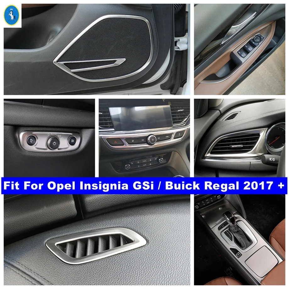 

Stainless Car Door Speaker / Glass Lift Button / Lights Control Panel Cover Trim For Opel Insignia GSi / Buick Regal 2017 - 2023