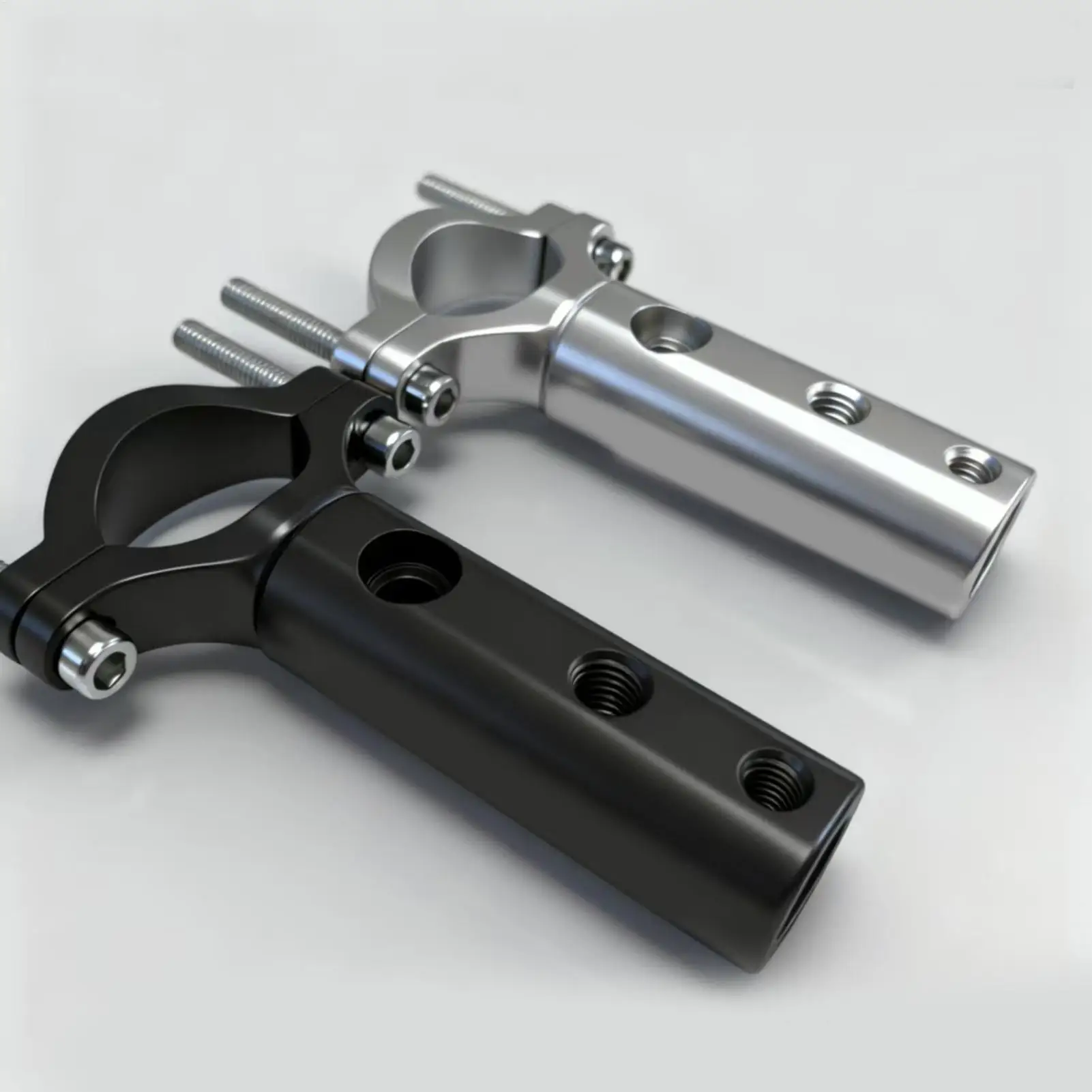 مرآة الرؤية الخلفية تمديد قوس سبائك الألومنيوم حامل خفيف الوزن مرآة الرؤية الخلفية تمديد دعامة إضاءة لركوب سكوتر