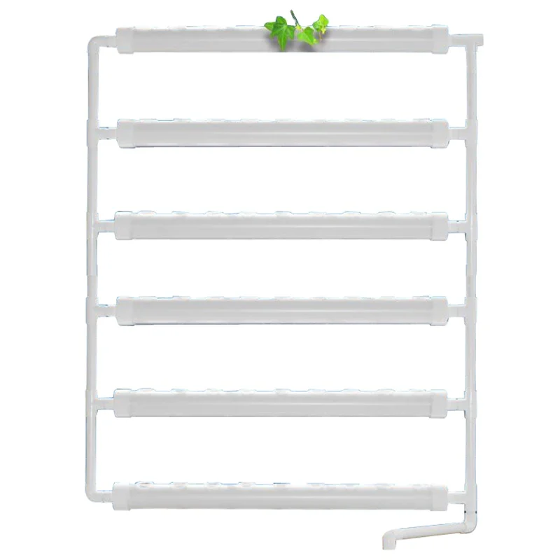 Hydroponic Grow Kit Wall Mounted 54 Plant Sites 6 Pipes Garden Plant System Garden Tool Vegetable