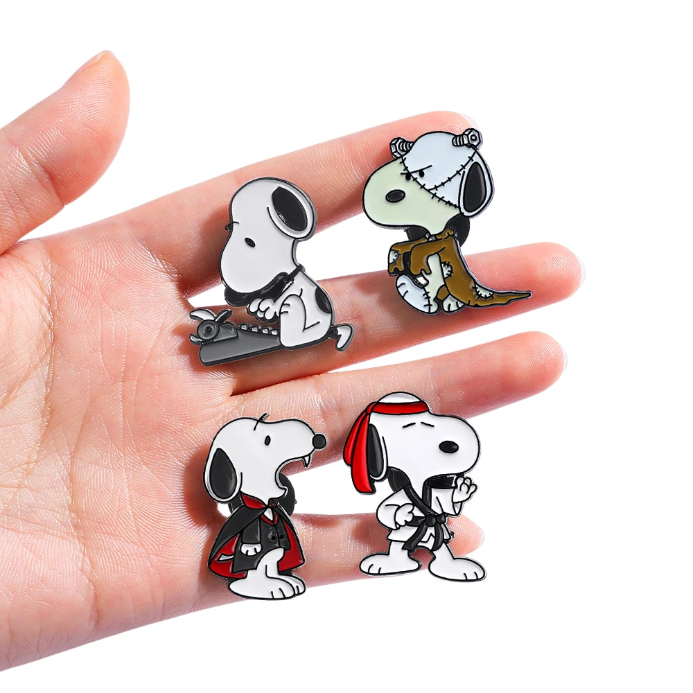 10 Stück Niedliche Cartoon-Hunde-Emaille-Metallbroschen, Exquisites und Schlichtes Kleidungsaccessoire, Geschenk Geeignet für Fans – Detail 4