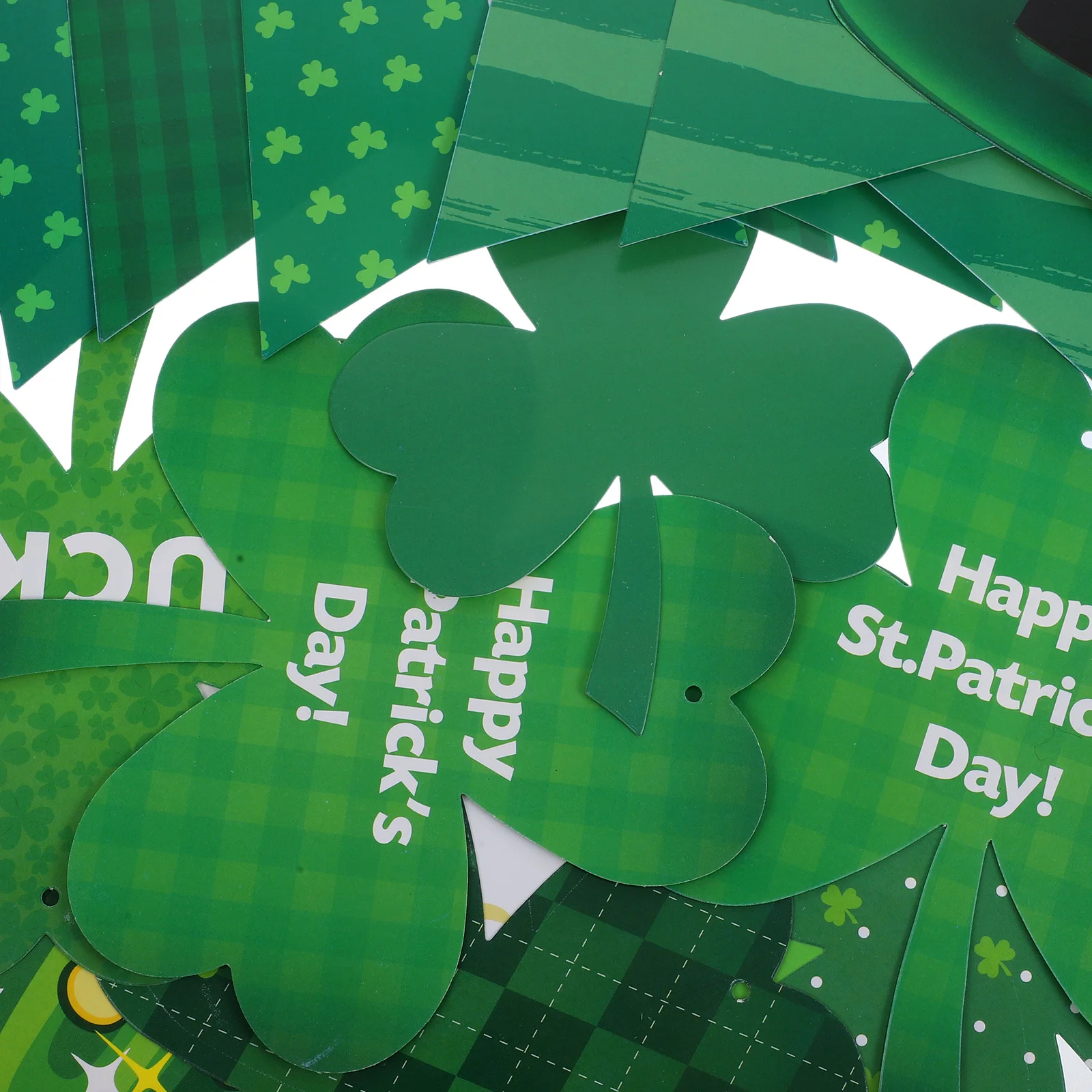 

1Set St Patrick's Day Shamrock Banner Spiral Pendants Party Hanging Swirls Streamers Ceiling Decorations Green Party Supplies