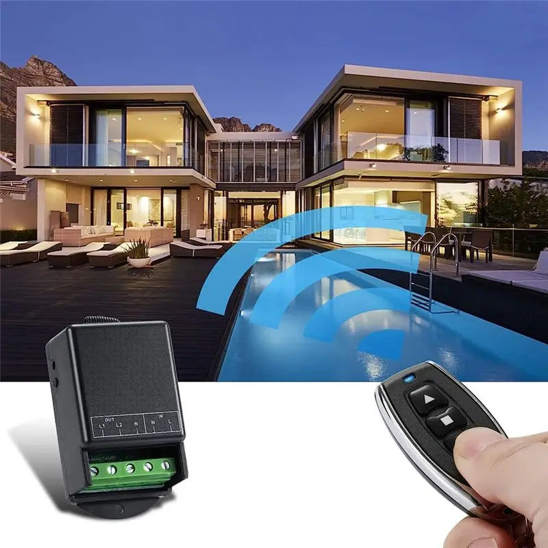 ABSL-Relay Radio Frequency Switch Replacement AC100-240V 10A For Home Instruments, Water Pump, Lighting