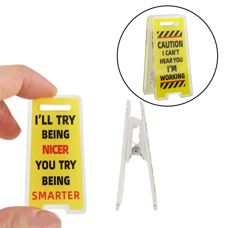 

Desk Warning Sign Acrylic Desk Sign "Leave Me Alone, I'm Busy" Humorous Office Decor Unisex Gift for Coworkers Office Room Decor