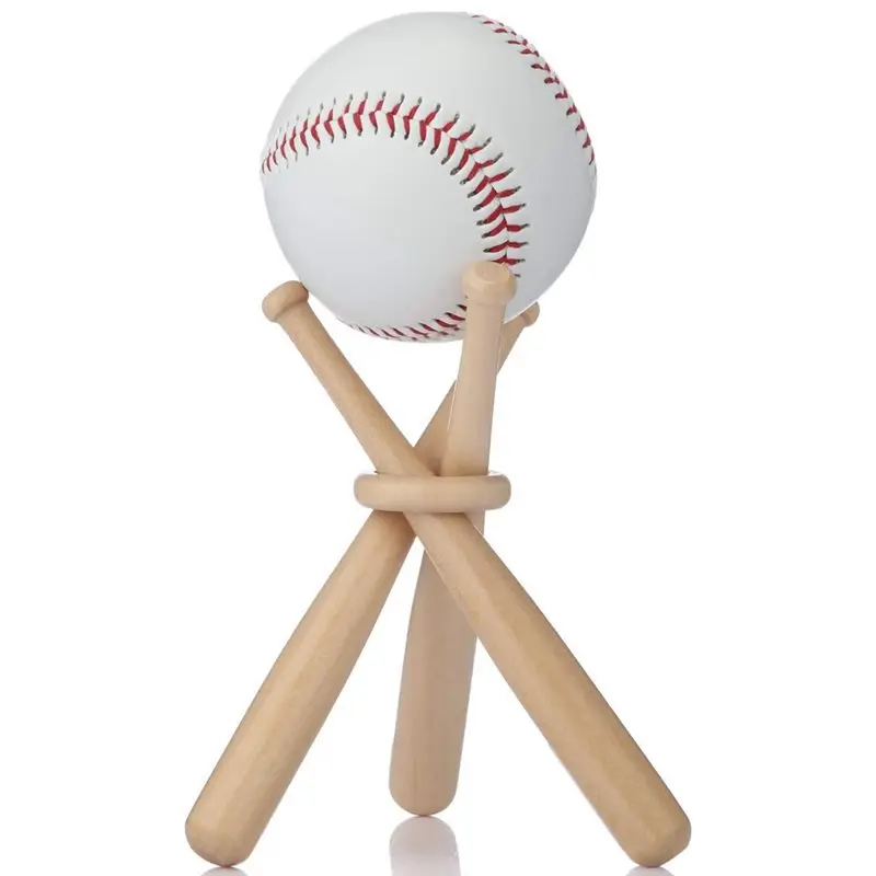 L71A Wooden Baseball Holder Stand Wooden Baseball Holder For Sports Lover Wooden Display Stand Holder Centerpieces