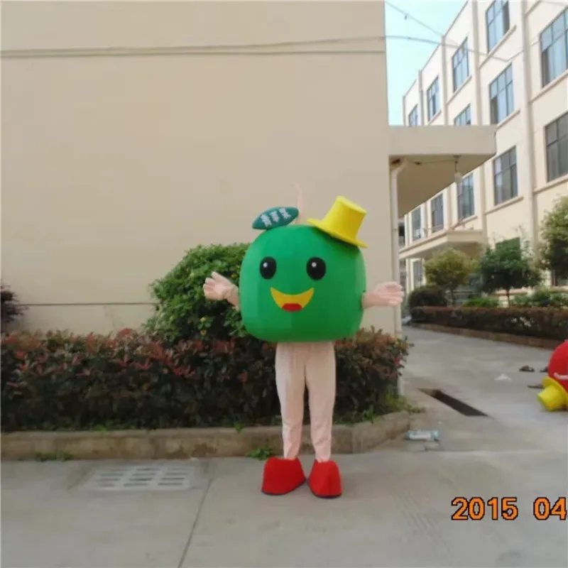 

Green Red Apple Mascot Costume Cartoon Character Fruit Cosplay Carnival Costume Stage Prop Halloween cosplay Adult Costume