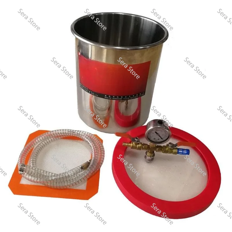 Small Vacuum Pump Matching Stainless Steel Vacuum Bucket Set AB Glue Resin Debrewing Cold Pump Direct Supply