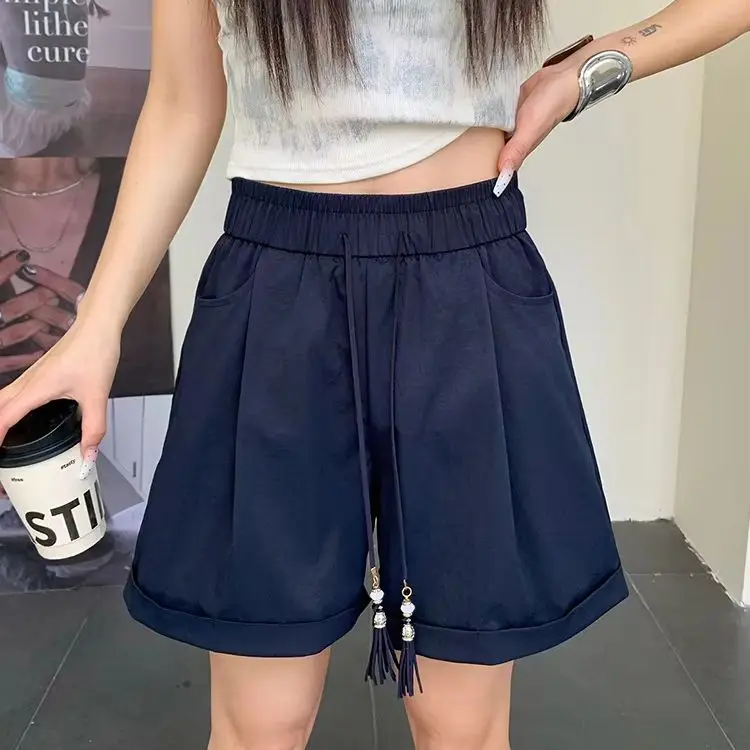 Lace Shorts Women Summer Thin Students Ice Silk Quick Dry Sunscreen Casual Sweatpants Breathable