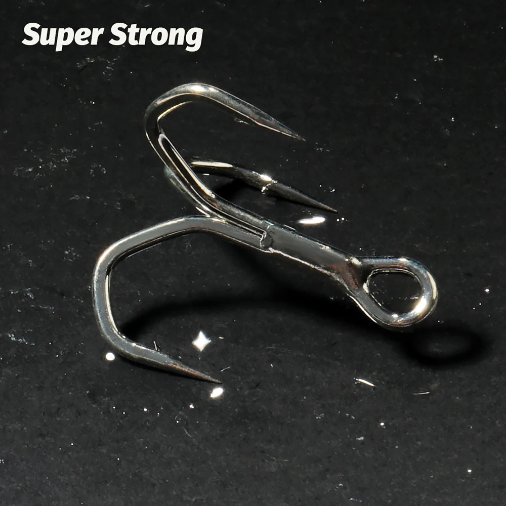 Treble Hooks 2#-12# Fishhooks High Strength Angle Sharp Barbed Nickel Antirust Gear Pesca Lure Carp Fishing Tackle Fish Hook