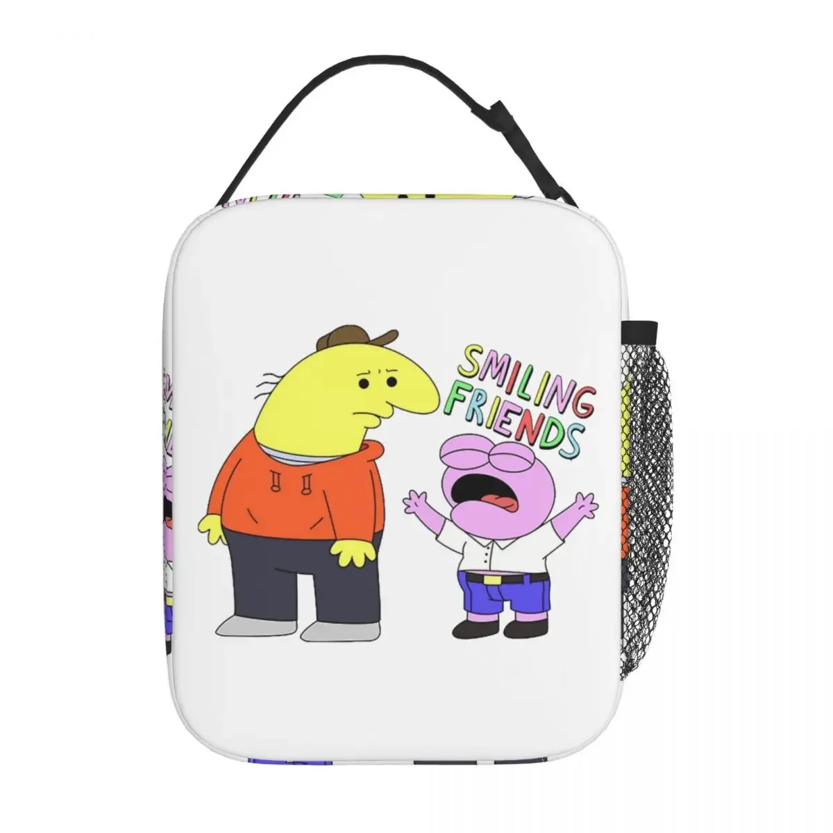 Smiling Friends I LOVE SMILING Insulated Lunch Bag Food Container Portable Cooler Thermal Lunch Boxes For Travel