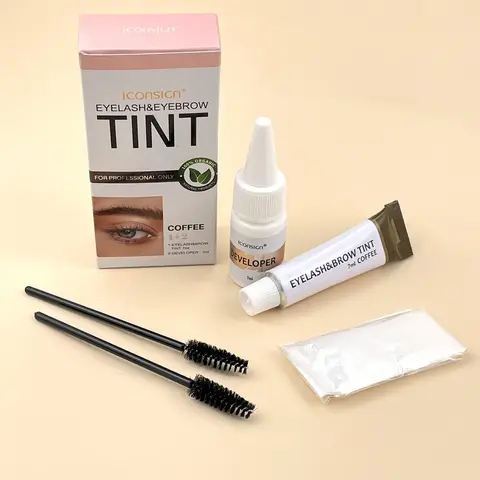 3 farben Wimpern Augenbrauen Färben Tönung Kit Schnelle Tönung Stirn Färben Gel Augenbraue Creme Stirn Enhancer Henna Mascara Make-Up-Tool