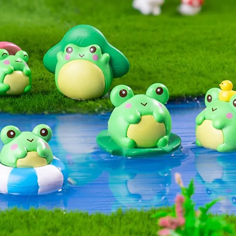 62KD 8PCS  Mini Resin Animal Outdoor Garden  Desktop Decoration