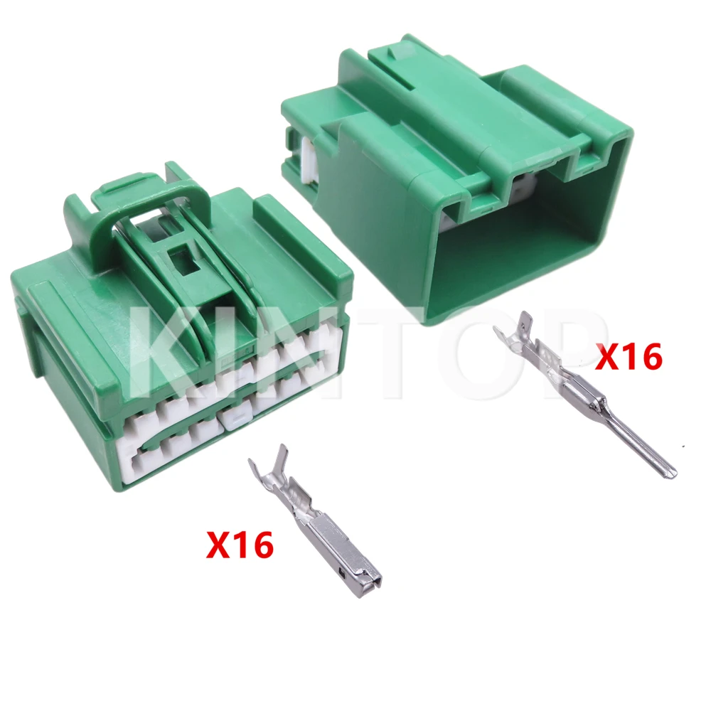 1 Set 16 Pins 7282-6453-60 7283-6453-60 Auto AC Assembly Wire Cable Connector with Wires Car Male Plug Female Sockets