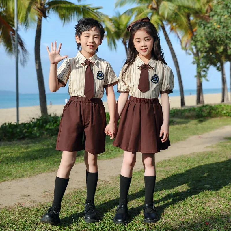 Summer dress British Academy style children's large class choral class suit graduation photo school uniform