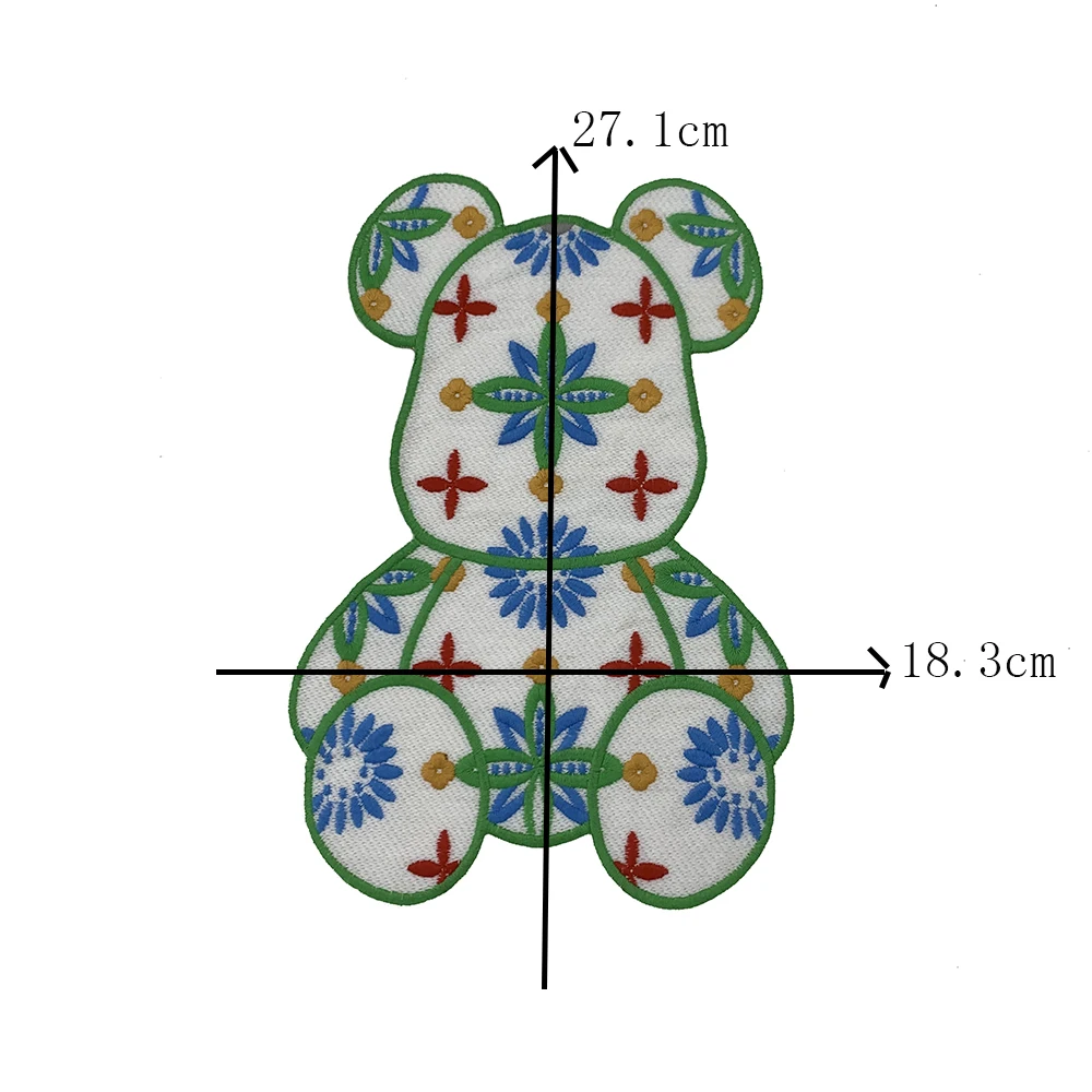 Naklejki z motywem niedźwiedzia i wyszywany wzór kota naszywane na ubrania kurtki jeansowe aplikacja na sukienkę do dekoracji