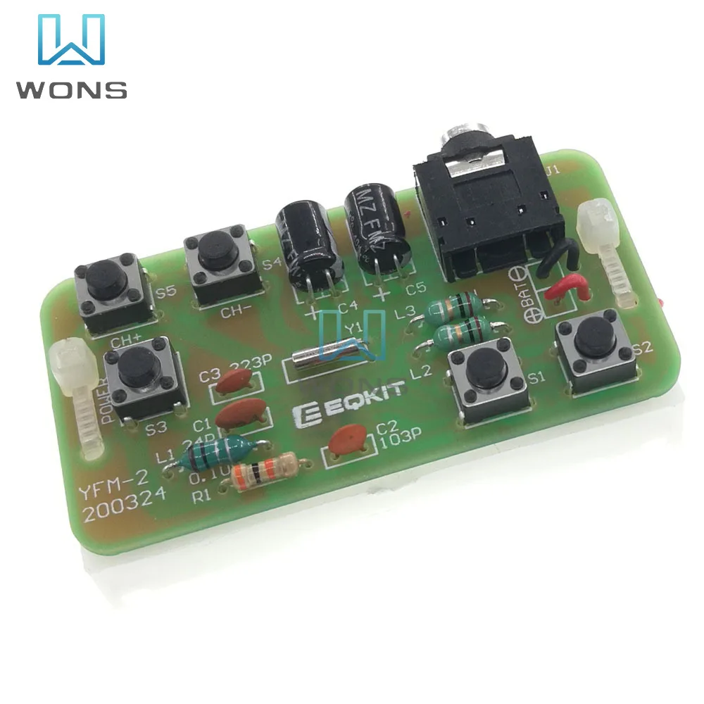 76-108MHz FM Wireless Receiver Module DC 3V Circuit 14 Frequency Stereo Transmission Module Part DIY Transmitter Board Radio Kit