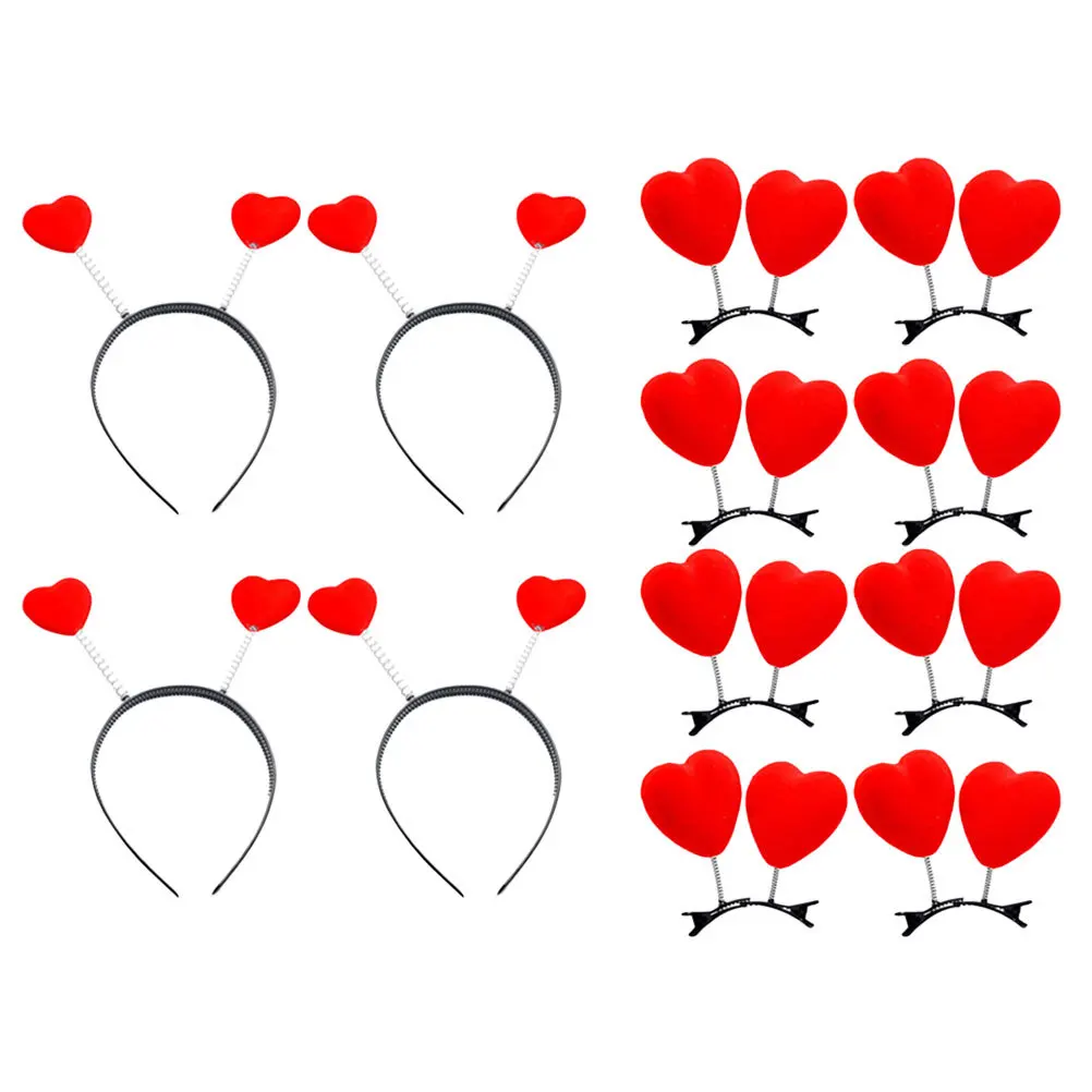 

Valentines Hair Accessories Red Heart Headband for Women Valentine Day Party Costume Love Themed Headpiece Boppers Gift