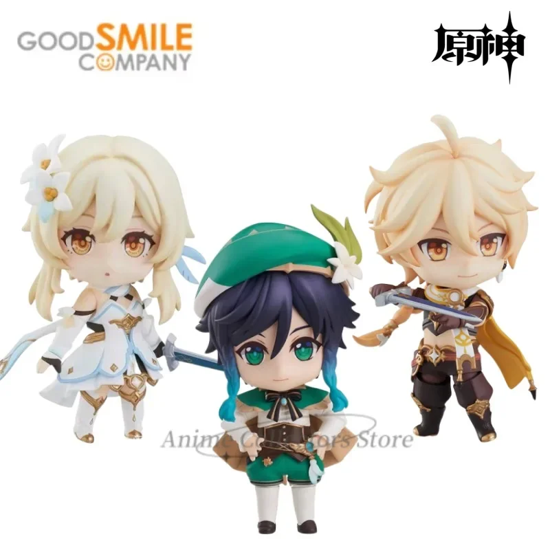 Good Smile Nendoroid Genshin Impact GSC Traveler Aether Lumine Venti Anime Figure Toys Desktop Ornaments Figure Collectible Gift