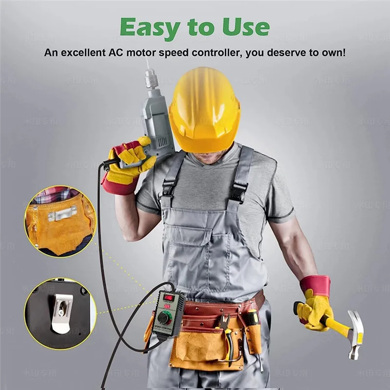 

A13E-1 шт., регулятор скорости двигателя переменного тока, пластик, как показано с переключателем защиты от перегрузки и светодиодным экраном напряжения, вилка стандарта США