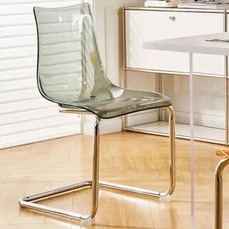 

Glass Transparent Bedroom Dining Beauty Chairs Comfy Work Dining Room Chairs Outdoor Silla Comedor Home Furniture OK50CY Single