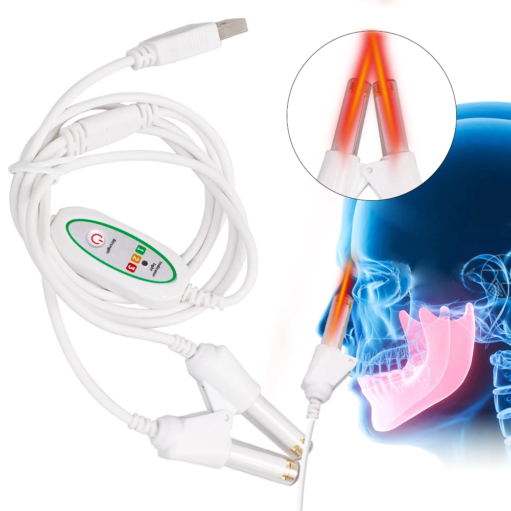Appareil de thérapie laser LLLT 650 nm à double irradiation nasale avec USB pour la sinusite et le traitement de la rhinite, thérapie nasale