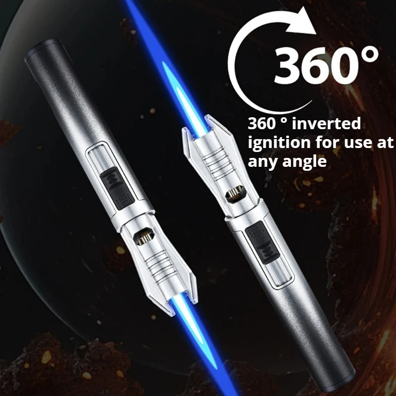 

Metal Jet Lighter Compact Portable Blue Flame Camping Kitchen Candle Windproof Lighter Available new