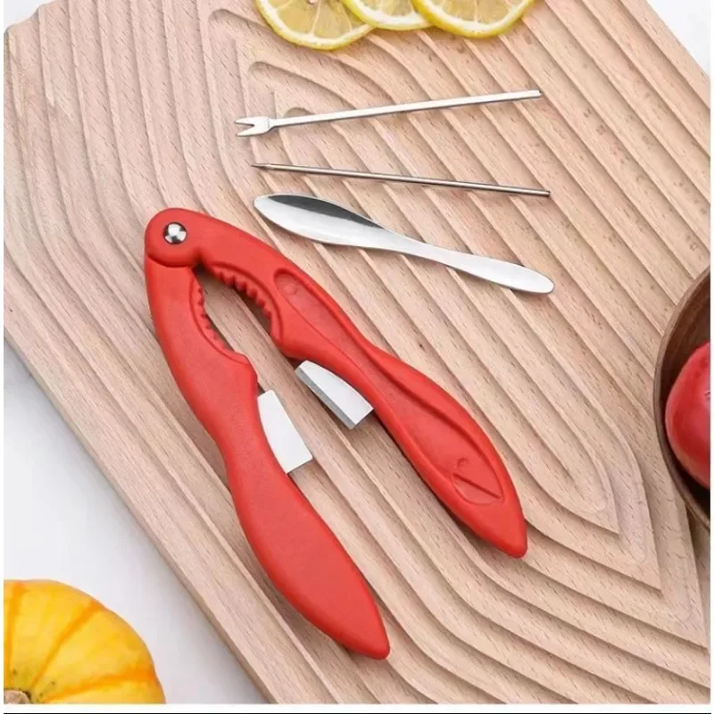 Seafood Tools Crab Cracker Lobster Shellers Crab Leg Forks Pick Sets Stainless Steel Sauce Cups Eating Gadge Kitchen Accessories