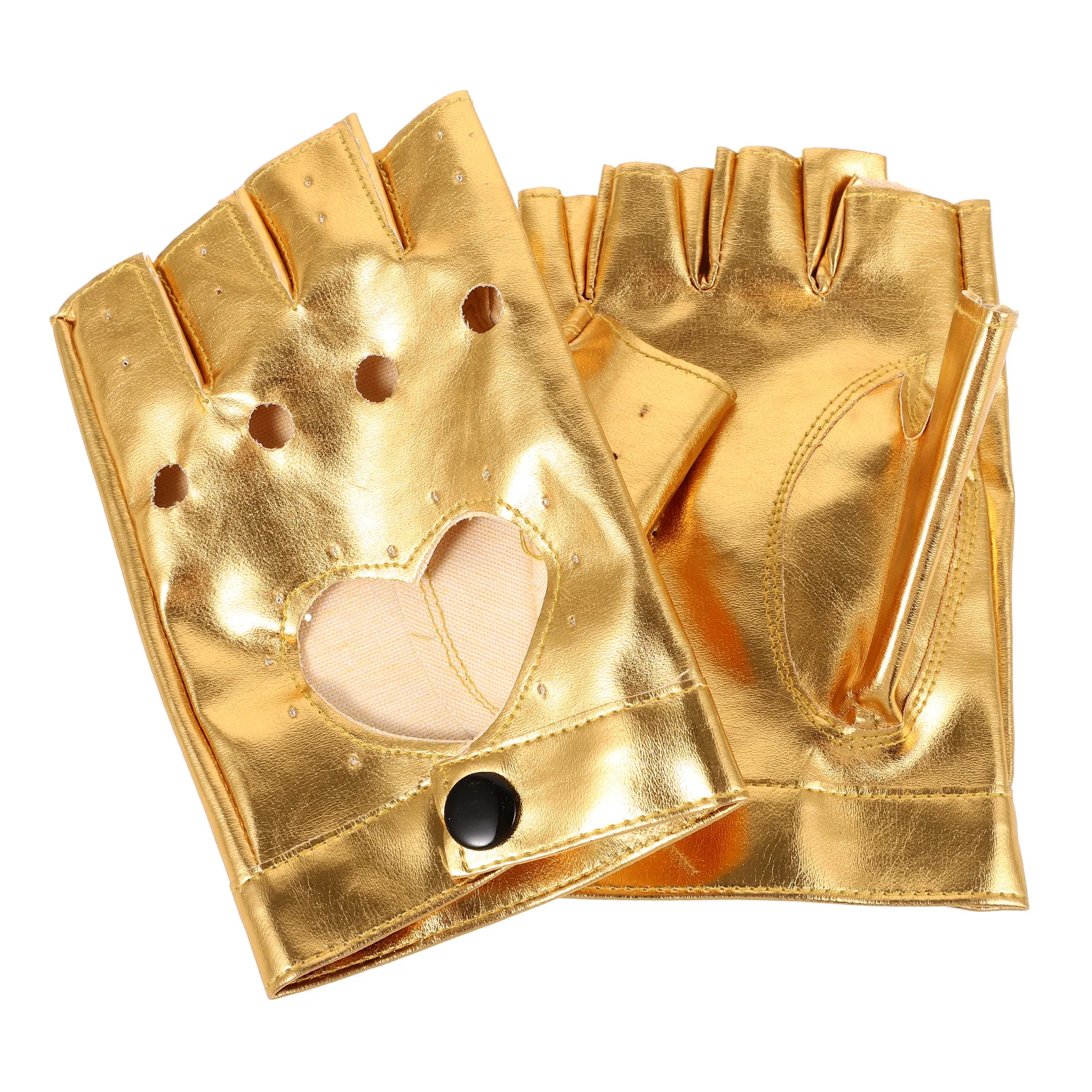 1 paar Street Dance Handschuhe PU Bühne Leistung Halbe Finger Party Handschuhe für Dekorative Dance Party Liefert