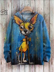 3d Gedrukt Dier Serie Wolf Hond Beer Tijger Vos Patroon Retro Lelijke Trui Casual Unisex Winter Sweatshirt