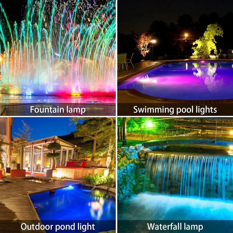 Imagem -06 - Led Solar Pond Spotlights Luzes Subaquáticas com Cabeça Dupla Iluminação Submarina Impermeável da Paisagem