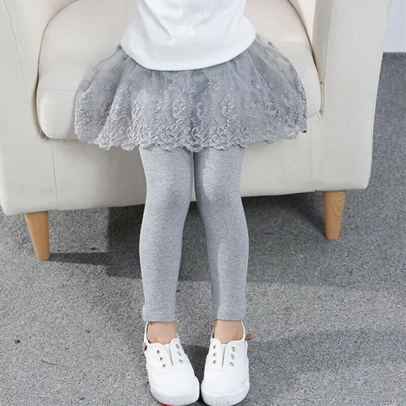 Spring Autumn Girls Leggings Cotton Skirt Legging For Kids Cotton Children Pants Baby Tutu Legins Toddler Trousers