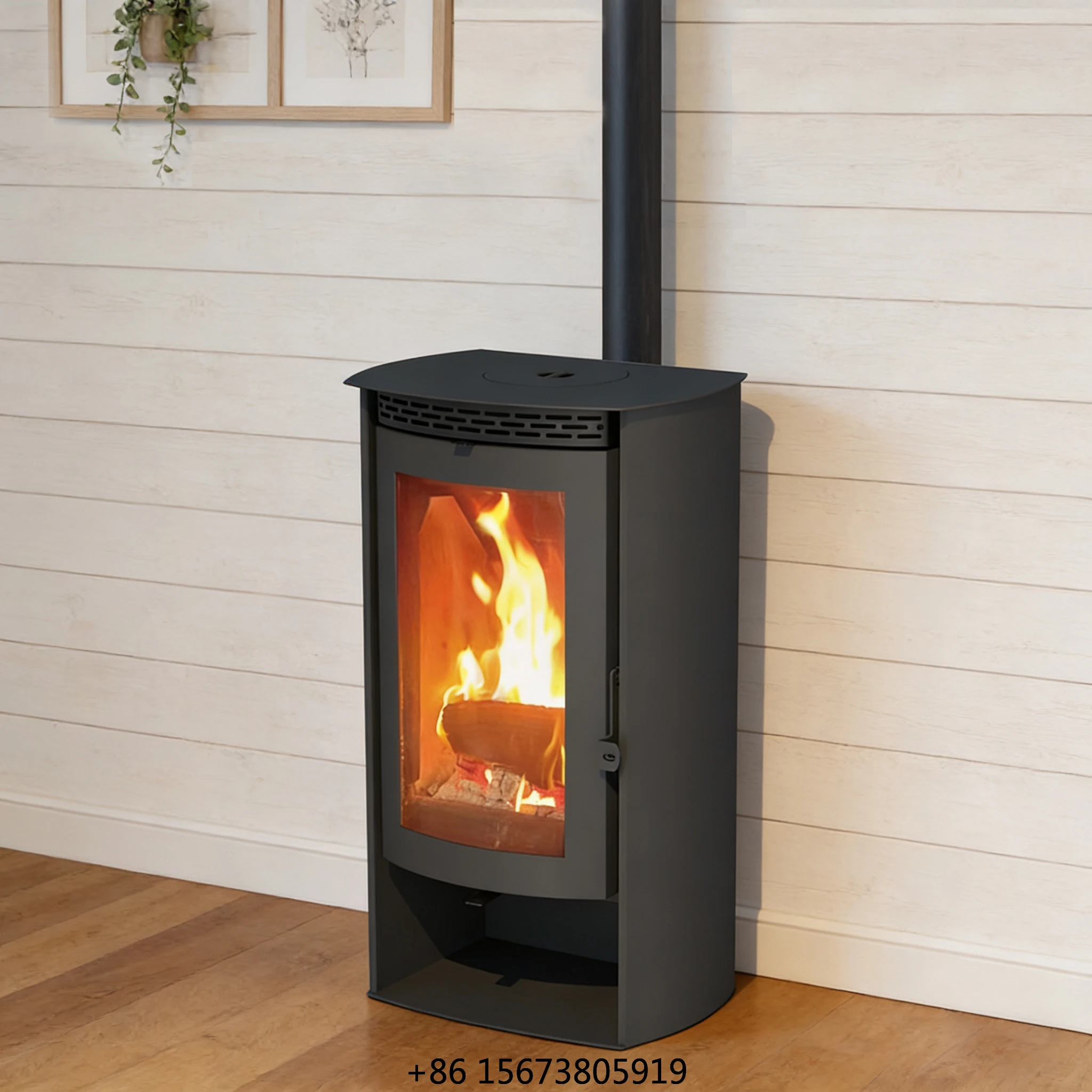 

Дровяной камин Chaowan 9 кВт, отдельностоящий, стальной, с современным европейским дизайном, для отопления вилл.