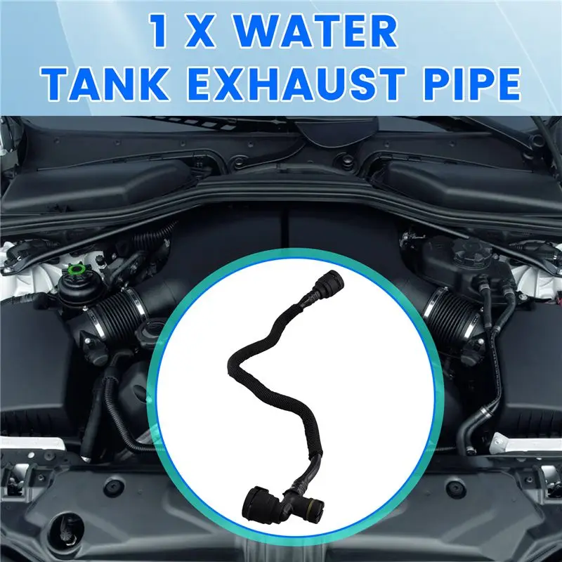 Car Coolant Pipe Secondary Kettle To Water Tank Exhaust Pipe 17127617366 For BMW B38 B48 2 Series X1 X2 MINI-ABQA