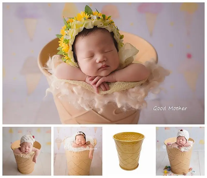 

Newborn props ice cream cone baby photo studio props for children's newborn photography props