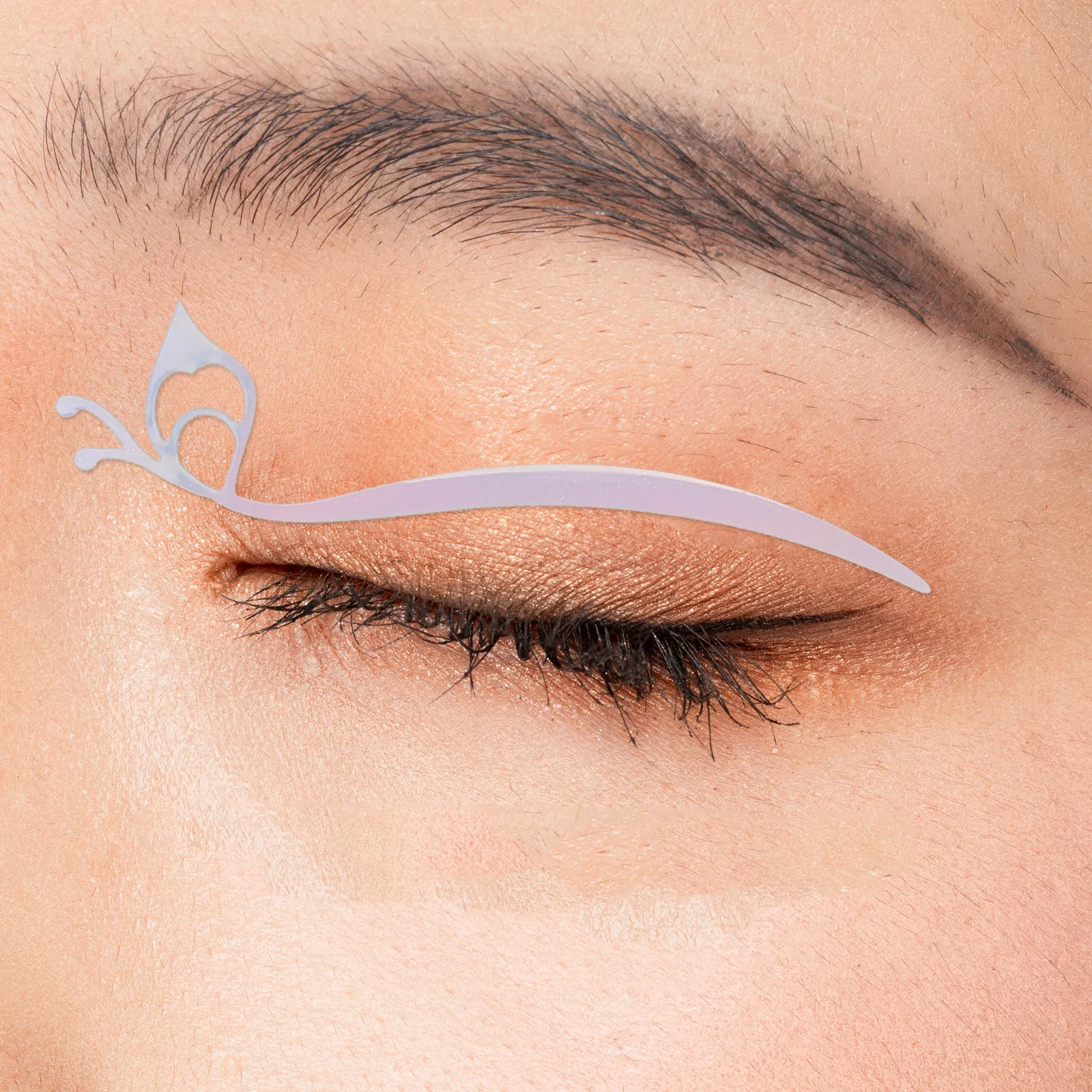 Holographic Eyelid Stickers – Silver Butterfly & Star Design for Big Eyes Effect, Instant Eyeshadow Makeup, 4 Sheets
