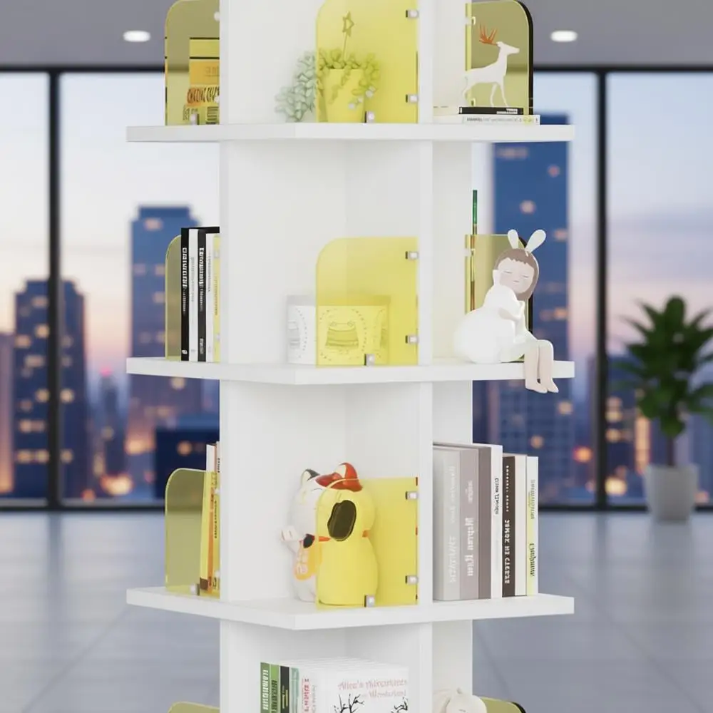 4-Tier Rotating Boo… - image